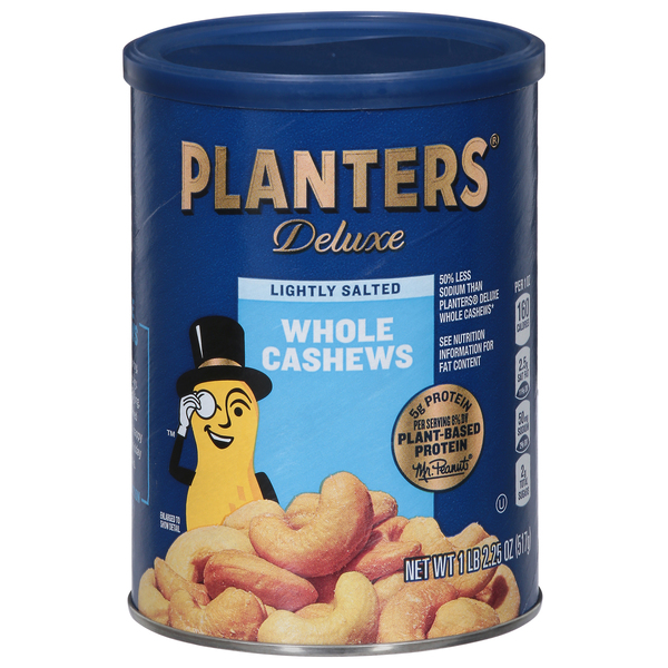 Planters Deluxe Whole Cashews Lightly Salted Products Lowes Foods