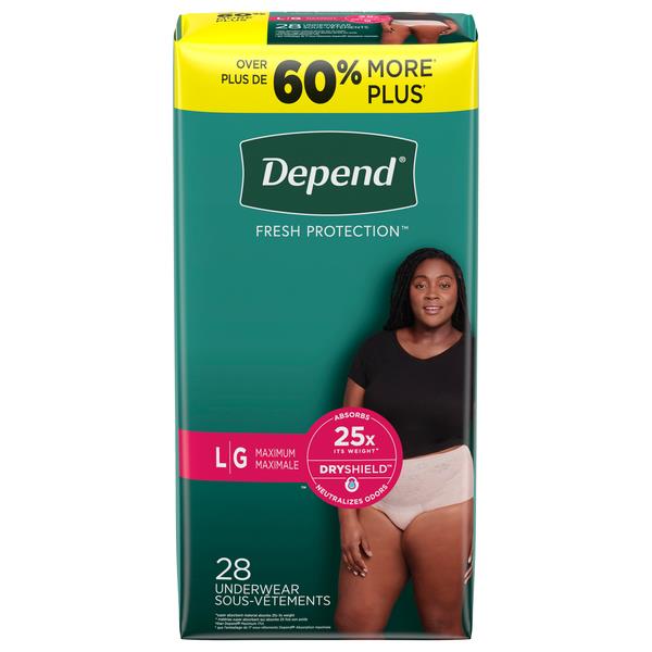 Depend Fresh Protection Large Women S Underwear Products Lowes