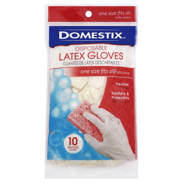 Domestix One Size Fits All Disposable Latex Gloves