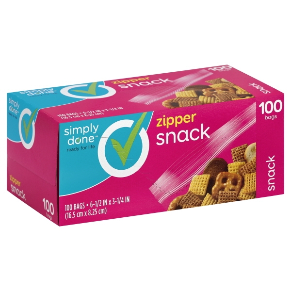 Simply Done Snack Bags Reclosable
