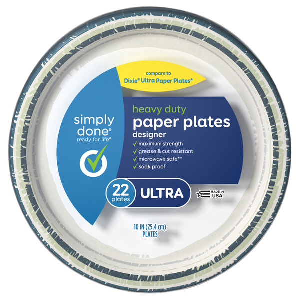 Simply Done 10 Inch Heavy Duty Designer Paper Plates | Products | Lowes ...