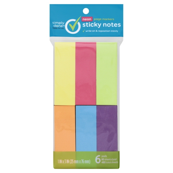Simply Done Sticky Notes Page Markers
