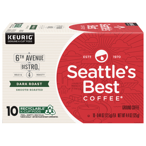Seattle's Best 6th Avenue Bistro Dark Roast 10 K-Cup Pods