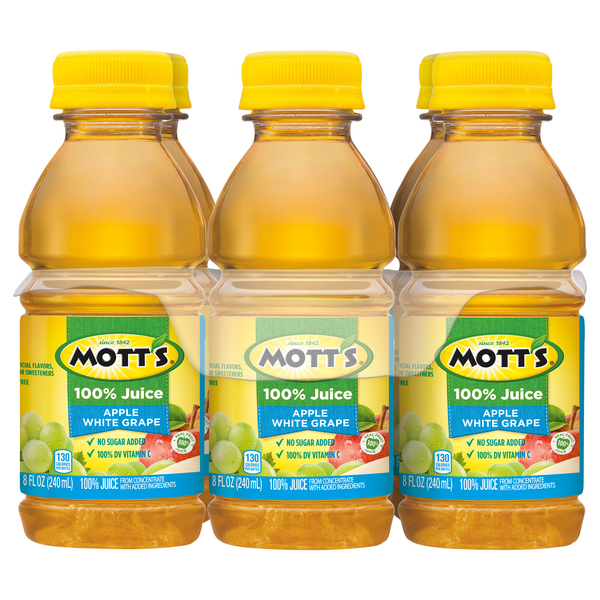 Motts Apple White Grape Juice 6Pk 8Oz | Products | Lowes Foods To Go ...