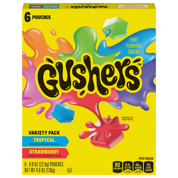 Fruit Gusher Fruit Snacks Varaiety Ast Frut Flvr 6Ct | Products | Lowes ...