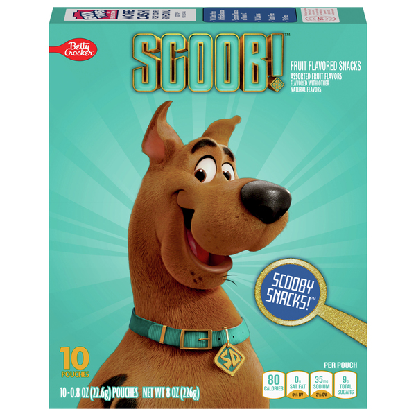 Betty Crocker Scooby Doo Fruit Snacks Assorted Fruit Flavors 6Ct ...