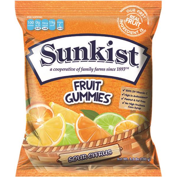 Sunkist Sour Citrus Gummies (Where Available)