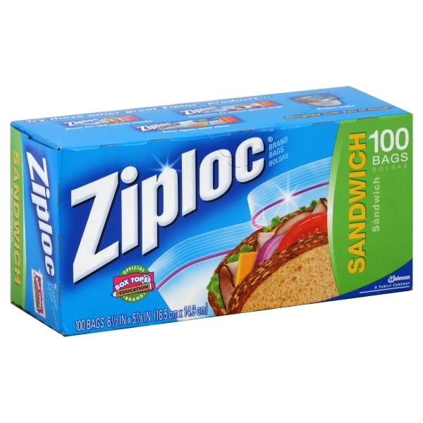 Ziploc Smartzip Sandwich Bags 90Ct