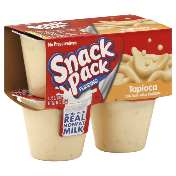 Hunts Pudding Snack Pack Tapioca 4Pk