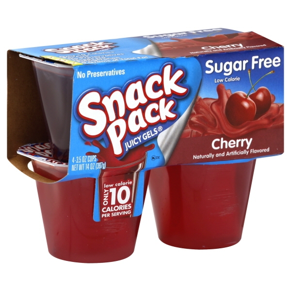 Hunts Snack Pack Sugar Free Gelatin Cherry