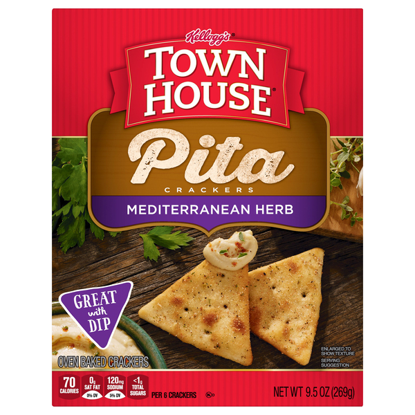 Keebler Town House Crackers Pita Mediteran Herb | Products | Lowes ...