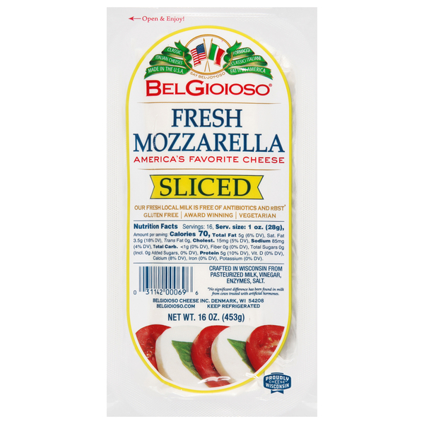 Mozzarella Sliced Log | Products | Lowes Foods To Go - Local and Fresh ...