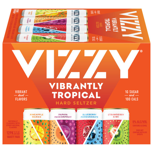 Vizzy Hard Seltzer Variety Pack 12 Count 12 oz Slim Cans