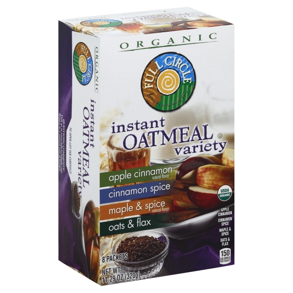Full Circle Organic Instant Oatmeal Variety 8Pk