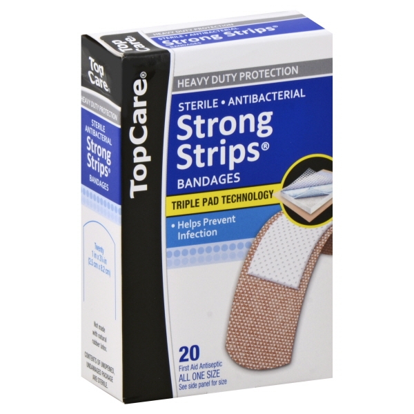 Top Care Strong Strip Bandages All One Size | Products | Lowes Foods To ...