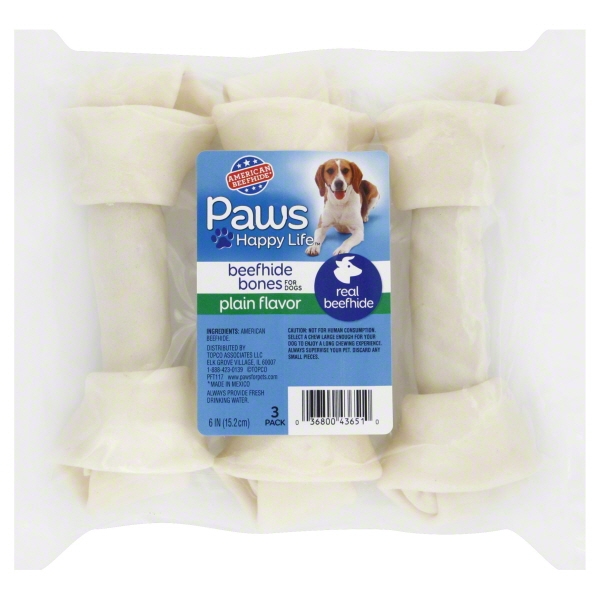 Paws Happy Life Rawhide Bone 6In