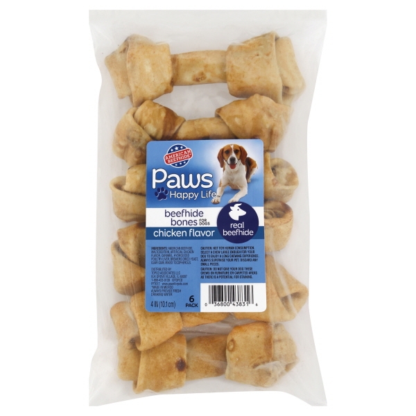 Paws Happy Life Rawhide Bone Chicken 4In