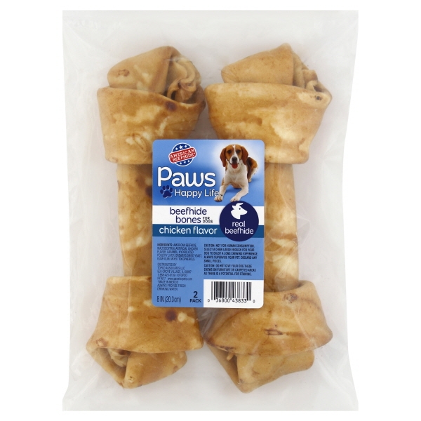 Paws Happy Life Rawhide Bone Chicken 8In