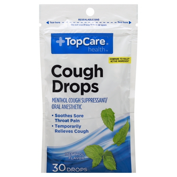 Top Care Cough Drops Menthol