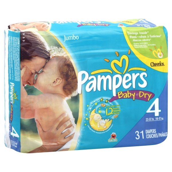 Pampers Diapers Baby Dry Size 4 28Ct