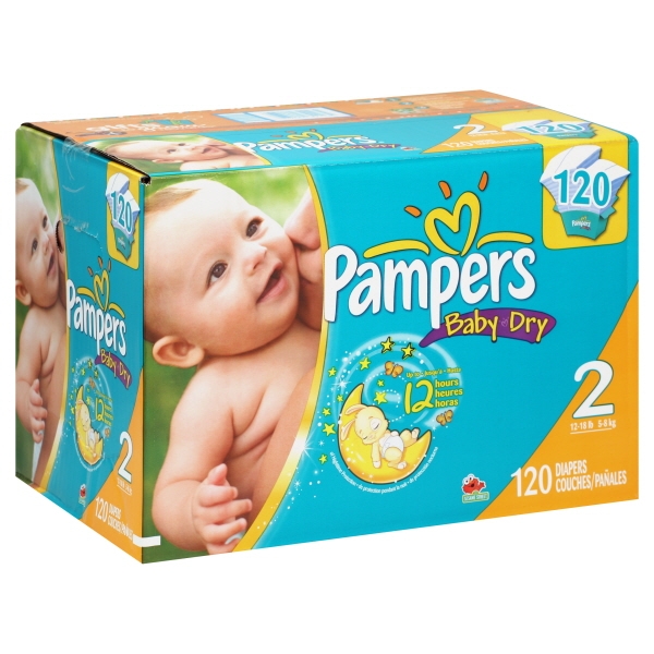 Pampers Diapers Baby Dry Size 2 112Ct