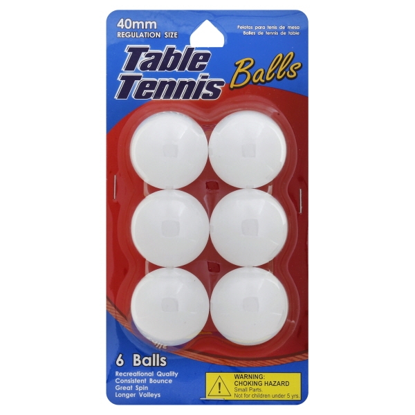 Table Tennis Balls 6Ct