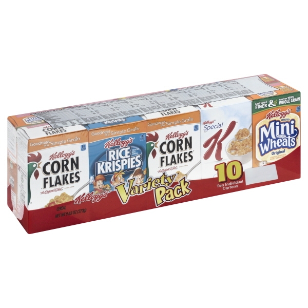 Kelloggs Cereal Variety Pack 10Pk .96Oz