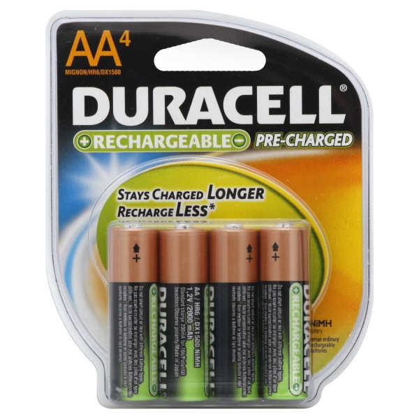 Duracell Rechargeable Batteries Aa 4Pk