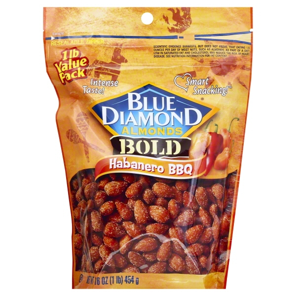 Blue Diamond Bold Habanero BBQ Almonds - Myrtle Beach GroceriesAhead