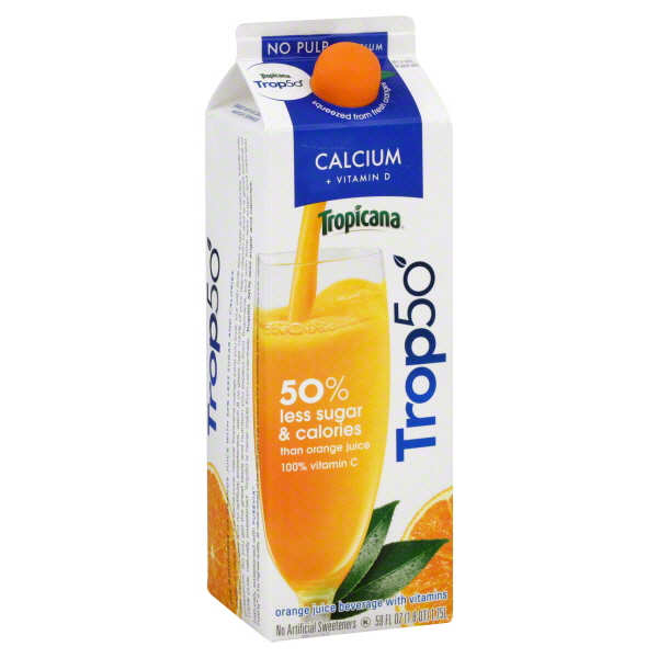 Trop 50 Orange Juice Calcium No Pulp