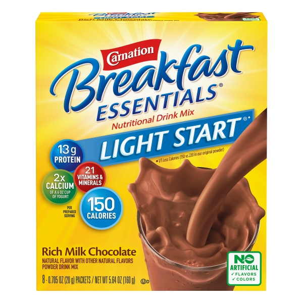 Carnation Breakfast Essentials No Sugar Added Chocolate