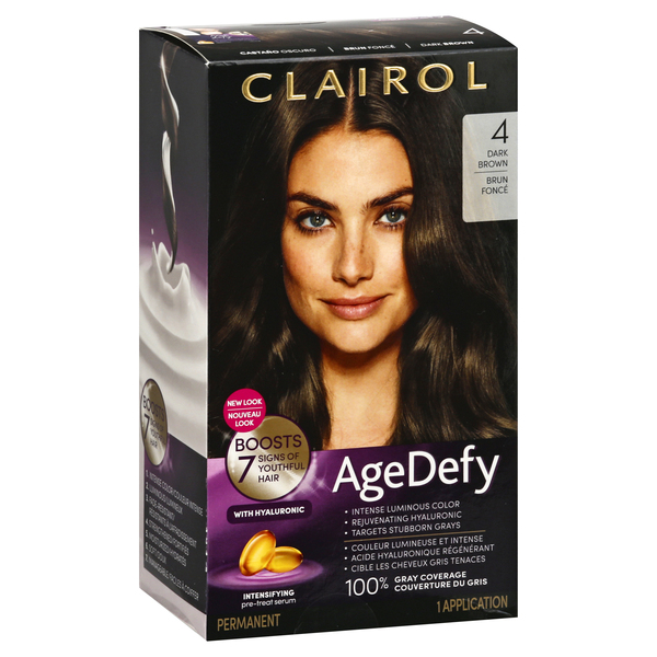 Clairol Age Defy 4 Dark Brown Permanent Hair Color