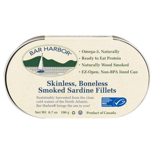 Bar Harbor Smoked Skinless & Boneless Sardines