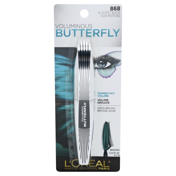 Loreal Voluminous Butterfly Blackest Black Mascara