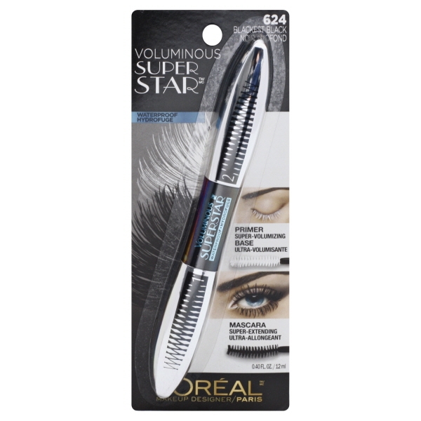 Loreal Voluminous Superstar Waterproof Mascara Blackest Black