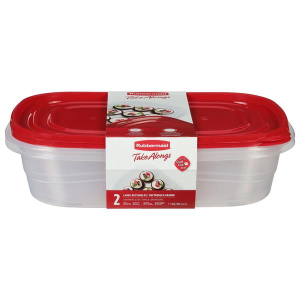 Rubbermaid Take Alongs Large Retangle Tupperware 2 Pack - Myrtle Beach ...