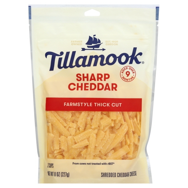 Tillamook Sharp Cheddar Farmstyle Thick Shredded Cheese