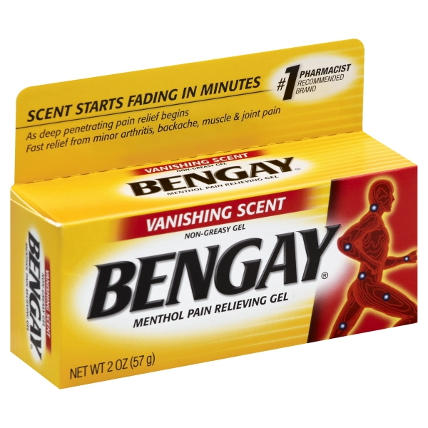 Bengay Vanishing Scent Menthol Pain Relieving Gel