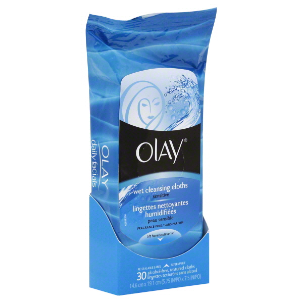 Olay Facial Wet Cleansing Cloths Sensitive