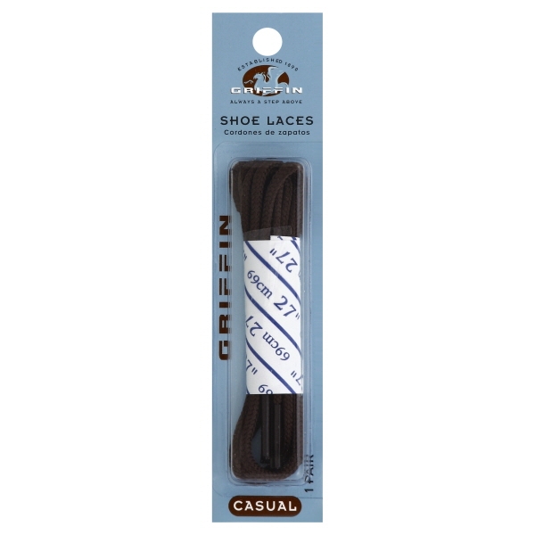 Griffin Shoe Laces Casual Brown 27In