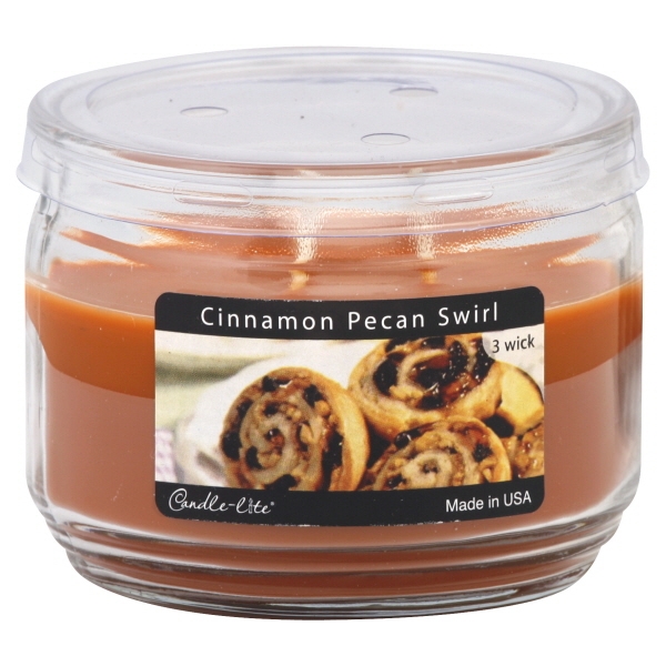Candle Lite 3-Wick Candle Cinnamon Pecan Swirl
