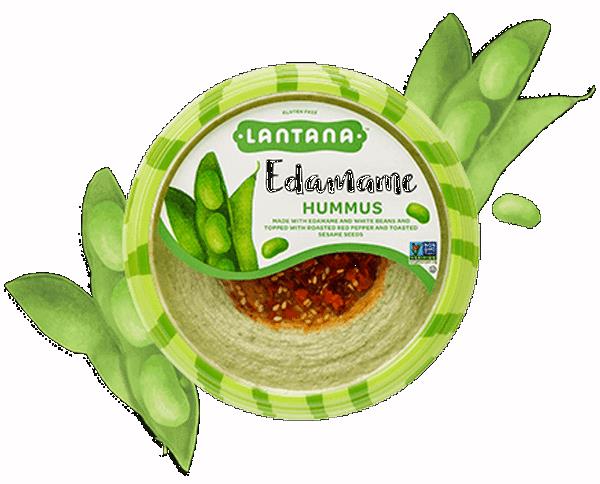 Lantana Edamame With Red Pepper Hummus
