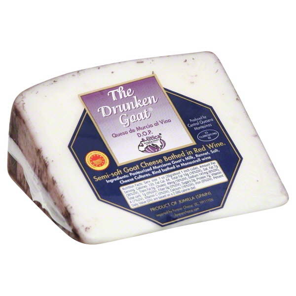 The Drunken Goat Semi Soft Goat Cheese Submerged In Red Wine