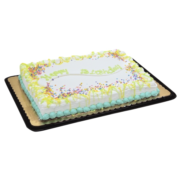 The Cakery Double Layer White & Chocolate Combo Full Sheet Filled Cake
