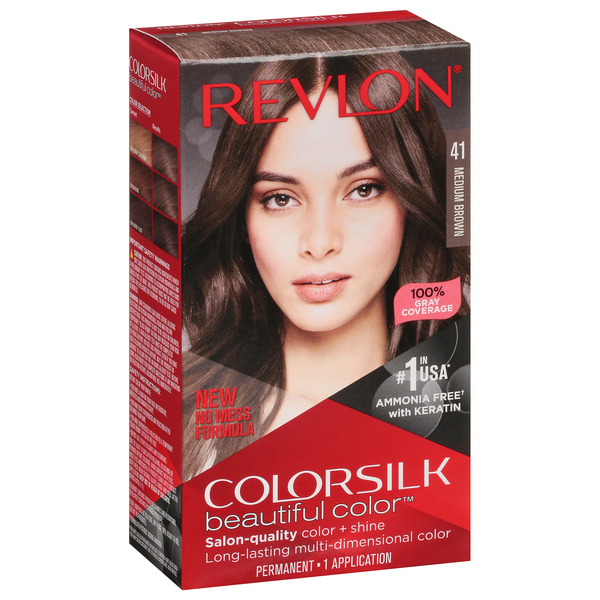 Revlon Colorsilk 41 Medium Brown Permanent Hair Color 