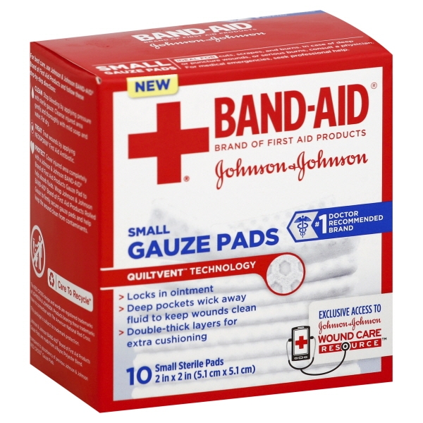 Band Aid Small Quiltvent Gauze Pads | Products | Lowes Foods To Go ...