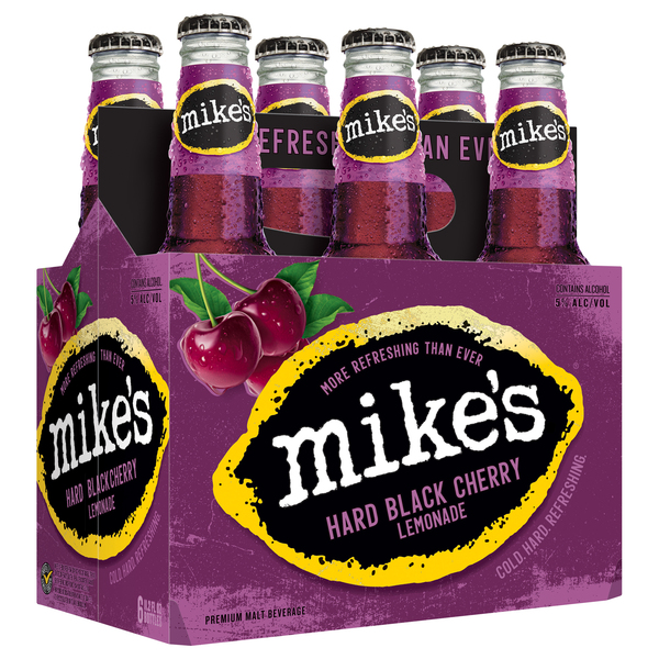 Mikes Hard Black Cherry Lemonade 6Pk 11.2Oz Bottles