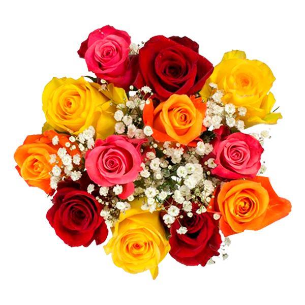 Rainbow Dozen Rose Bouquet | Products | Lowes Foods To Go - Local and ...