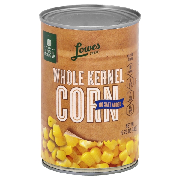 Lowes Foods Whole Kernel Corn No Salt