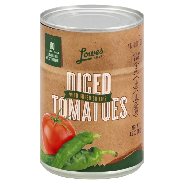 Lowes Foods Tomatoes Diced With Green Chilies